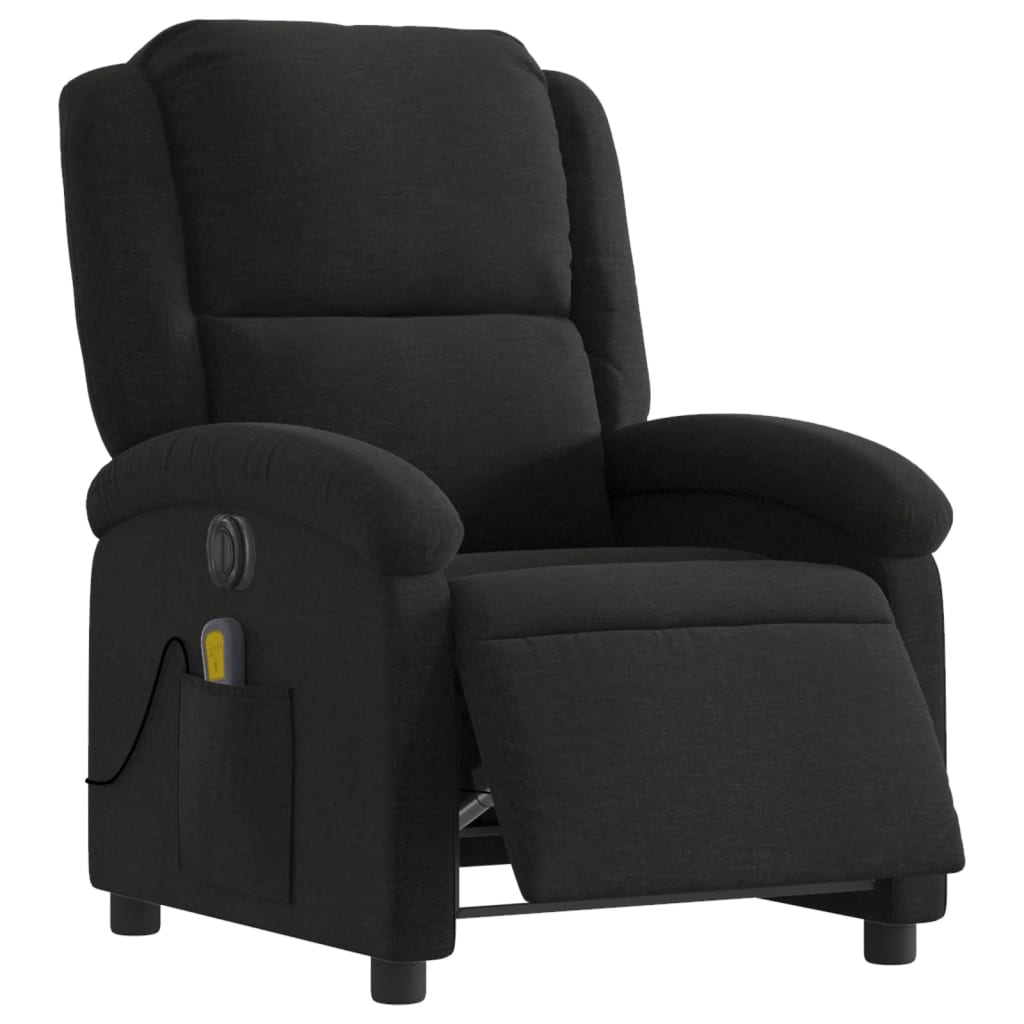 Massagestoel elektrisch verstelbaar stof zwart Fauteuils & Relaxfauteuils | Creëer jouw Trendy Thuis | Gratis bezorgd & Retour | Trendy.nl