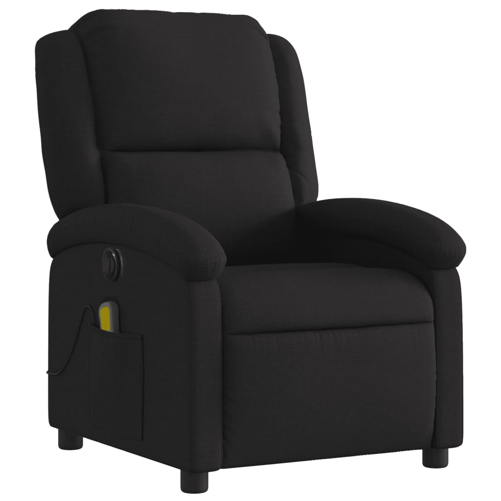 Massagestoel elektrisch verstelbaar stof zwart Fauteuils & Relaxfauteuils | Creëer jouw Trendy Thuis | Gratis bezorgd & Retour | Trendy.nl