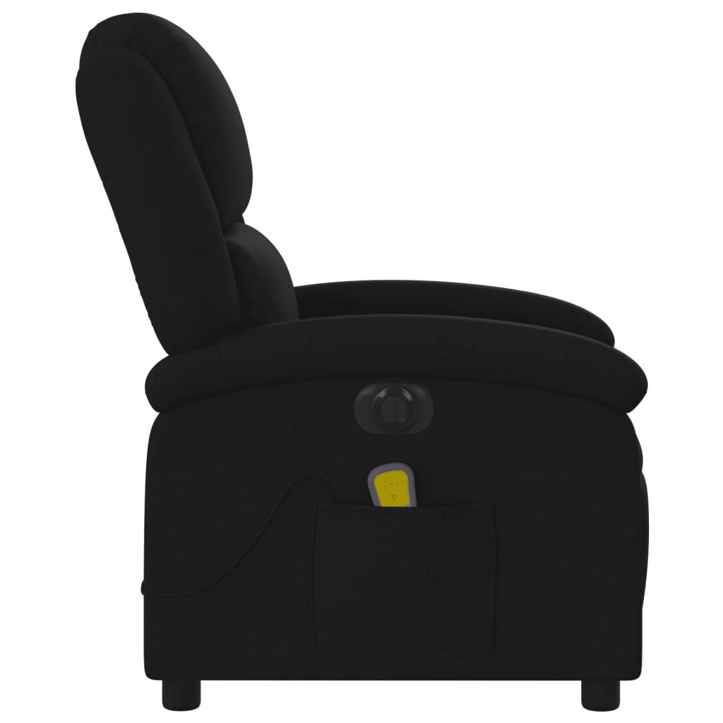 Massagestoel elektrisch verstelbaar stof zwart Fauteuils & Relaxfauteuils | Creëer jouw Trendy Thuis | Gratis bezorgd & Retour | Trendy.nl