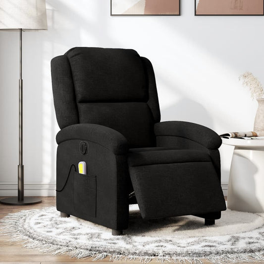 Massagestoel elektrisch verstelbaar stof zwart Fauteuils & Relaxfauteuils | Creëer jouw Trendy Thuis | Gratis bezorgd & Retour | Trendy.nl