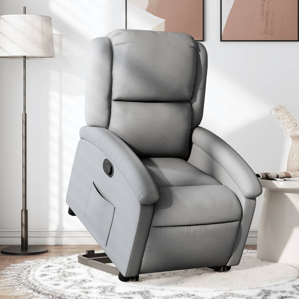 Sta-op-stoel verstelbaar stof lichtgrijs Fauteuils & Relaxfauteuils | Creëer jouw Trendy Thuis | Gratis bezorgd & Retour | Trendy.nl