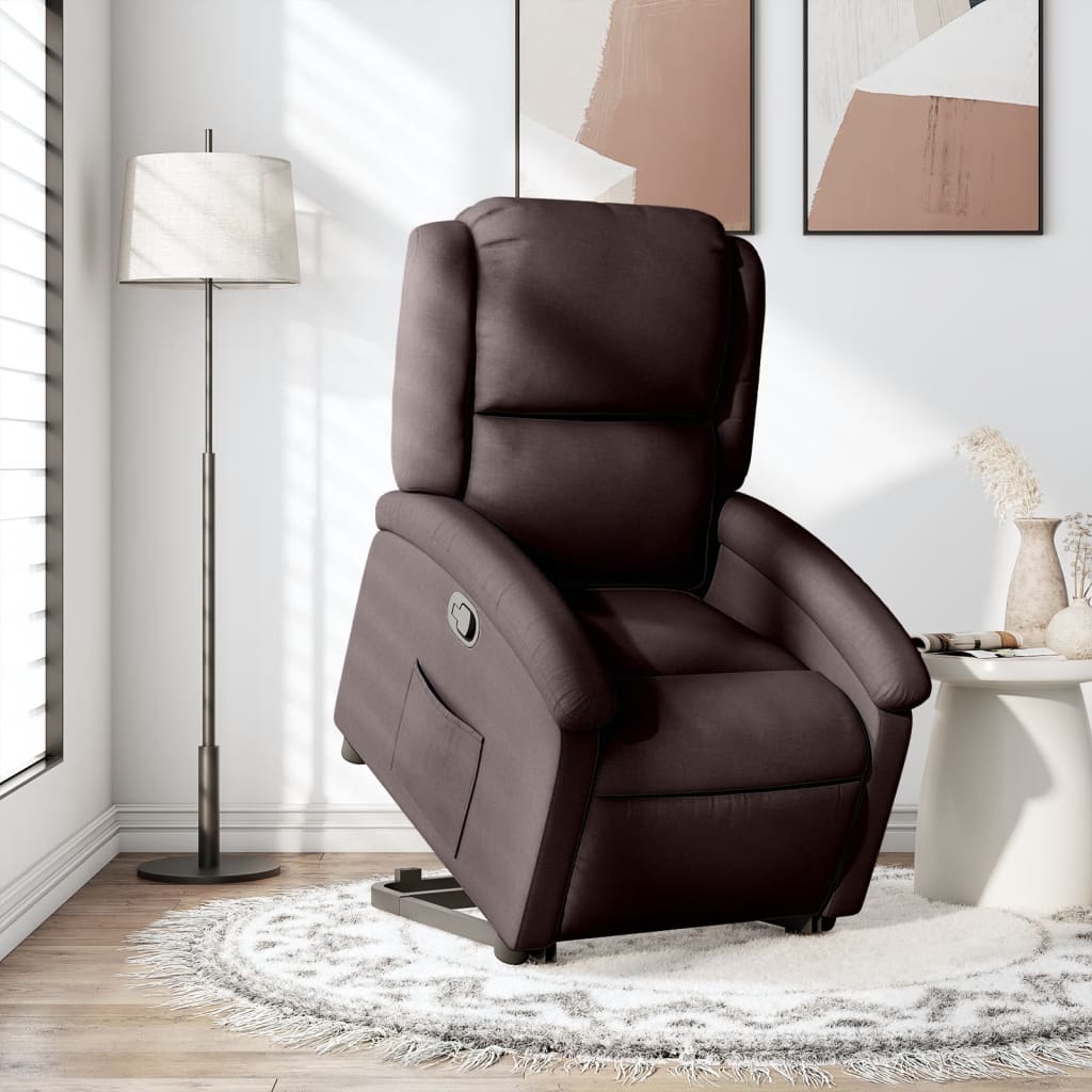 Sta-op-stoel verstelbaar stof donkerbruin Fauteuils & Relaxfauteuils | Creëer jouw Trendy Thuis | Gratis bezorgd & Retour | Trendy.nl