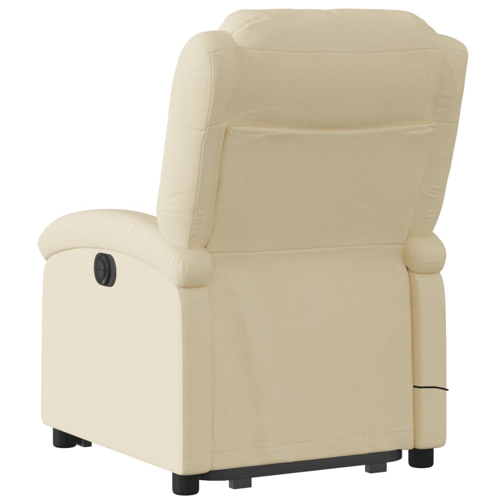 Sta-op-massagestoel elektrisch verstelbaar stof crèmekleurig Fauteuils & Relaxfauteuils | Creëer jouw Trendy Thuis | Gratis bezorgd & Retour | Trendy.nl