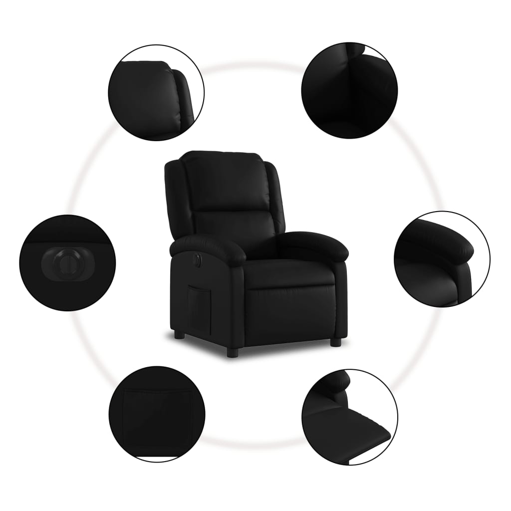 Fauteuil elektrisch verstelbaar kunstleer zwart Fauteuils & Relaxfauteuils | Creëer jouw Trendy Thuis | Gratis bezorgd & Retour | Trendy.nl