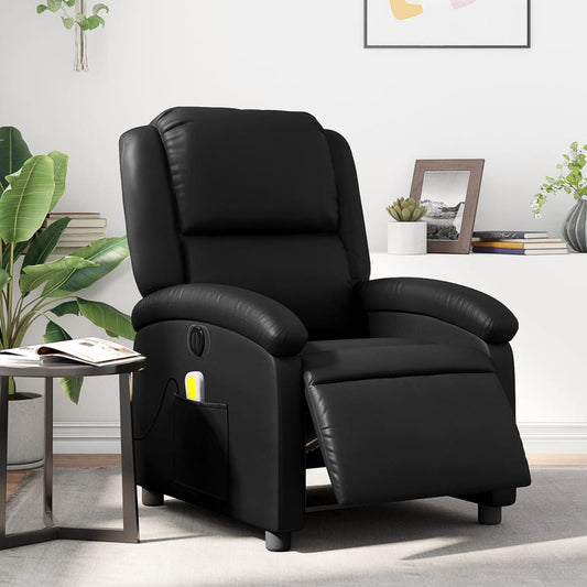 Massagestoel verstelbaar elektrisch kunstleer zwart Fauteuils & Relaxfauteuils | Creëer jouw Trendy Thuis | Gratis bezorgd & Retour | Trendy.nl