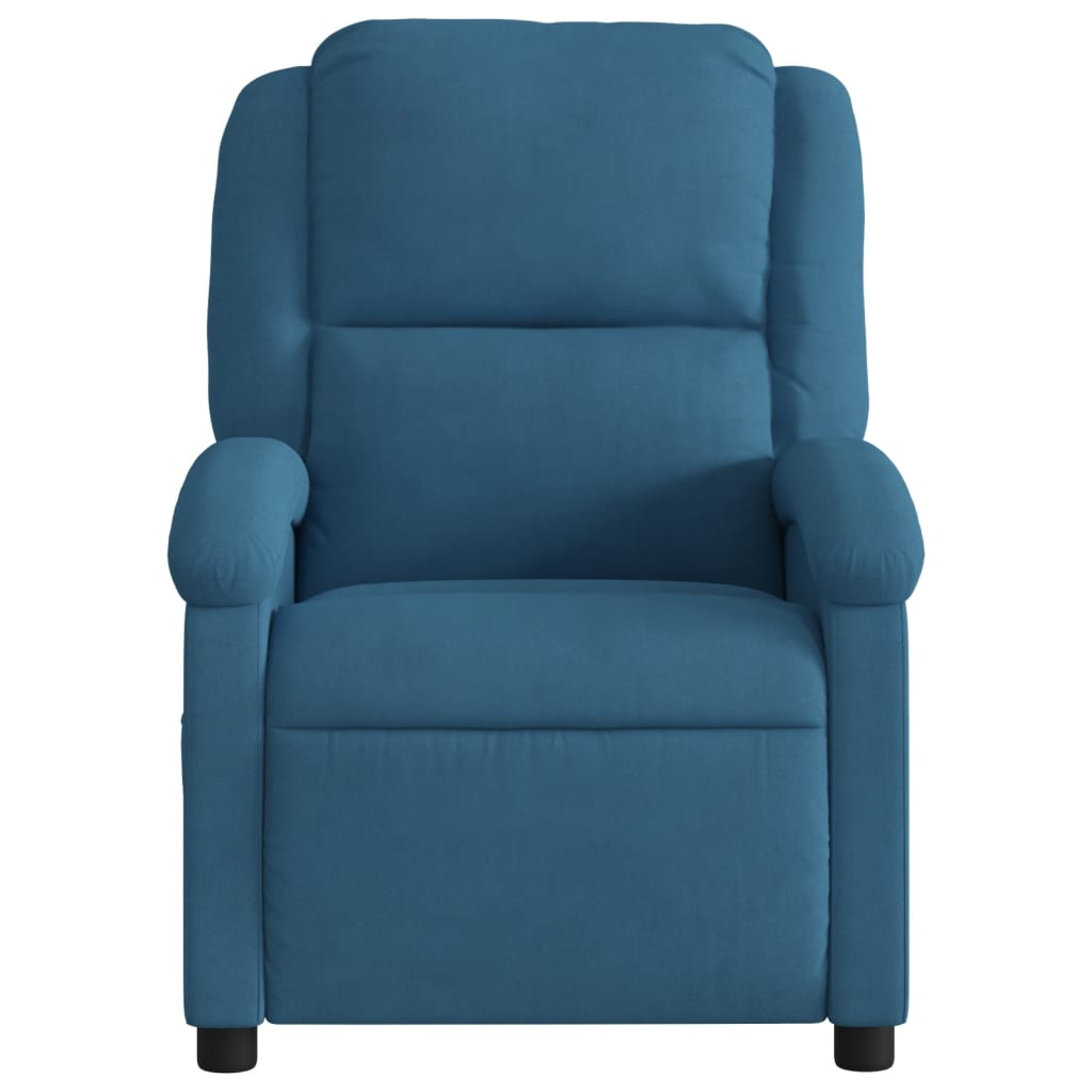 Massagestoel elektrisch verstelbaar fluweel blauw Fauteuils & Relaxfauteuils | Creëer jouw Trendy Thuis | Gratis bezorgd & Retour | Trendy.nl