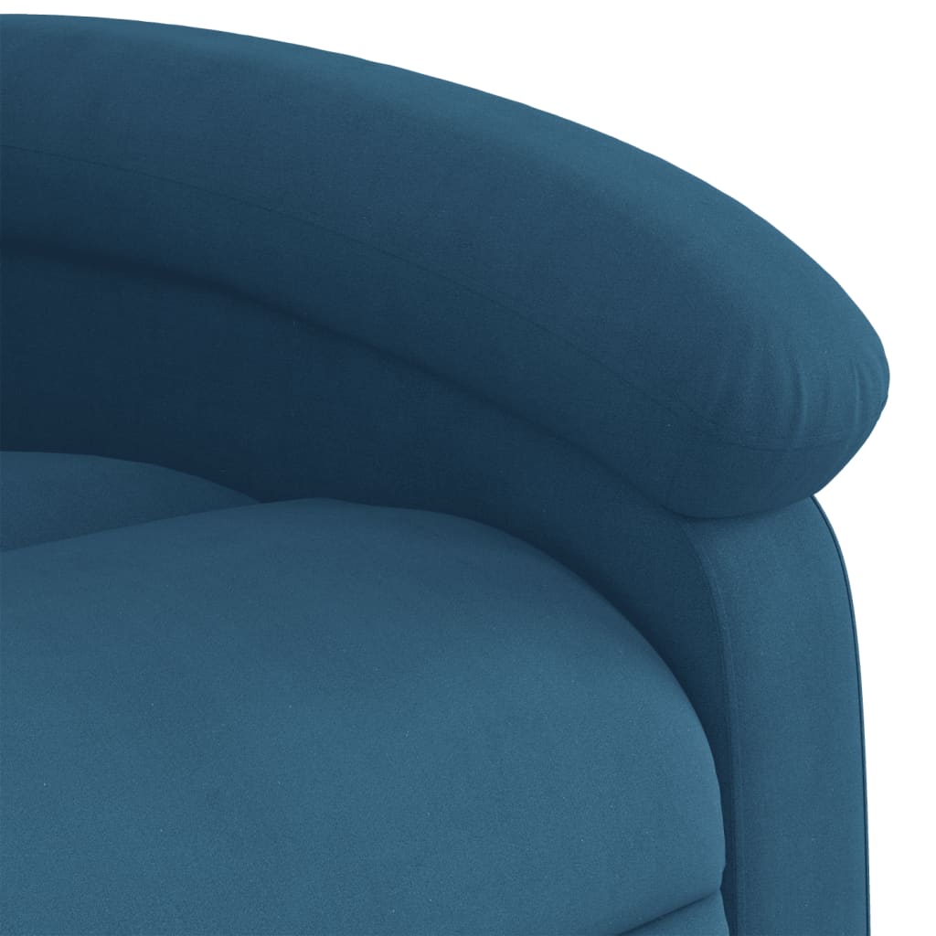 Massagestoel elektrisch verstelbaar fluweel blauw Fauteuils & Relaxfauteuils | Creëer jouw Trendy Thuis | Gratis bezorgd & Retour | Trendy.nl