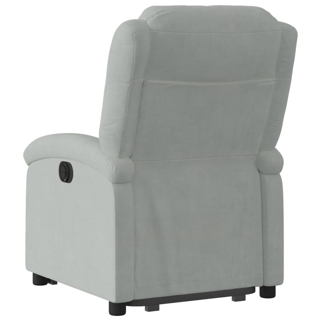 Sta-op-stoel verstelbaar fluweel lichtgrijs Fauteuils & Relaxfauteuils | Creëer jouw Trendy Thuis | Gratis bezorgd & Retour | Trendy.nl