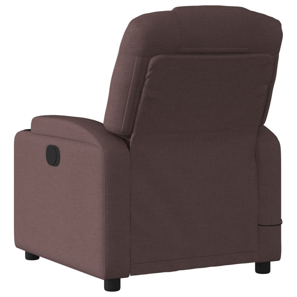 Massagestoel elektrisch verstelbaar stof donkerbruin Fauteuils & Relaxfauteuils | Creëer jouw Trendy Thuis | Gratis bezorgd & Retour | Trendy.nl