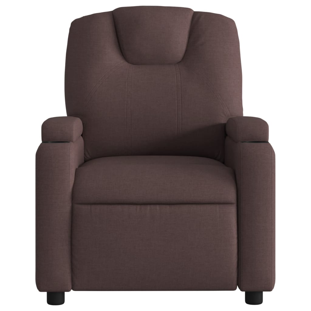 Massagestoel elektrisch verstelbaar stof donkerbruin Fauteuils & Relaxfauteuils | Creëer jouw Trendy Thuis | Gratis bezorgd & Retour | Trendy.nl