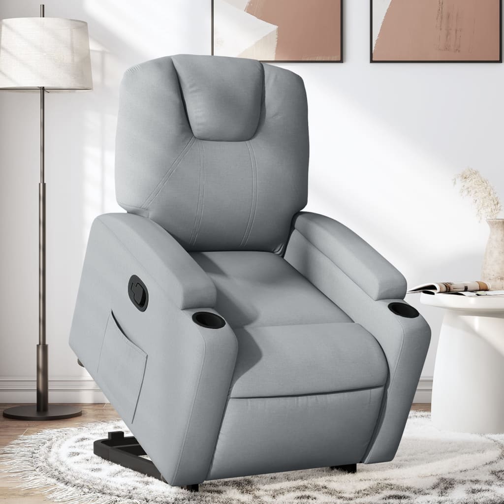 Sta-op-stoel verstelbaar stof lichtgrijs Fauteuils & Relaxfauteuils | Creëer jouw Trendy Thuis | Gratis bezorgd & Retour | Trendy.nl