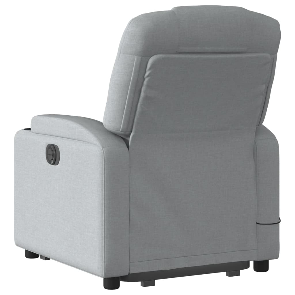 Sta-op-massagestoel verstelbaar stof lichtgrijs Fauteuils & Relaxfauteuils | Creëer jouw Trendy Thuis | Gratis bezorgd & Retour | Trendy.nl