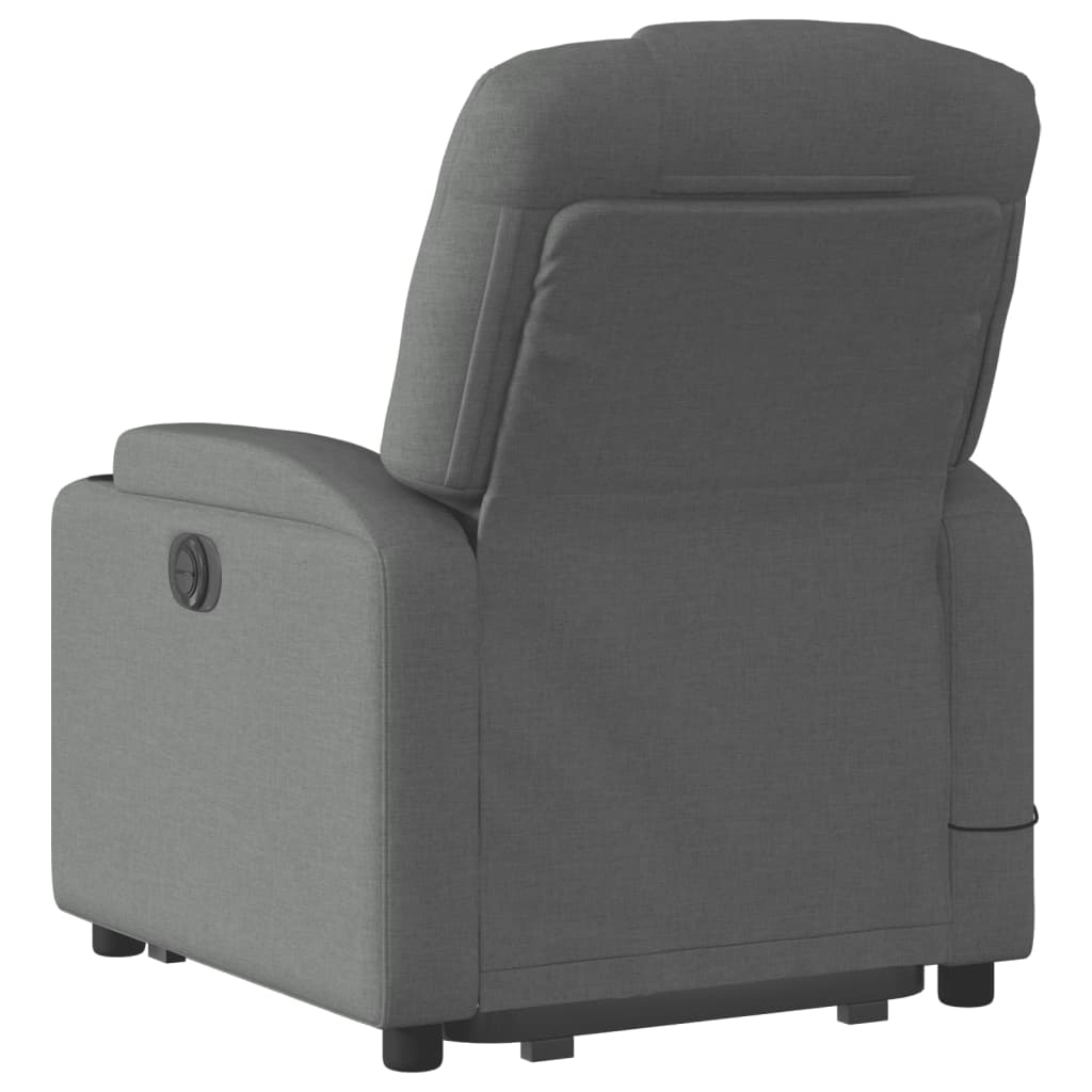 Sta-op-massagestoel elektrisch verstelbaar stof donkergrijs Fauteuils & Relaxfauteuils | Creëer jouw Trendy Thuis | Gratis bezorgd & Retour | Trendy.nl