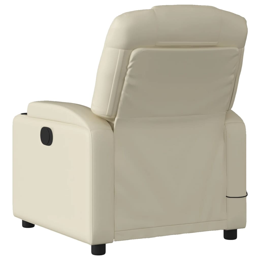 Massagestoel verstelbaar elektrisch kunstleer crèmekleurig Fauteuils & Relaxfauteuils | Creëer jouw Trendy Thuis | Gratis bezorgd & Retour | Trendy.nl