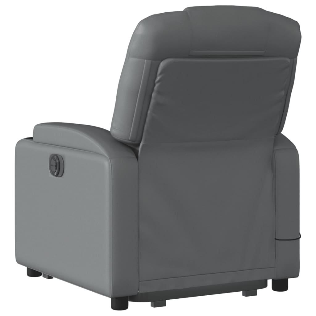 Sta-op-massagestoel elektrisch kunstleer grijs Fauteuils & Relaxfauteuils | Creëer jouw Trendy Thuis | Gratis bezorgd & Retour | Trendy.nl