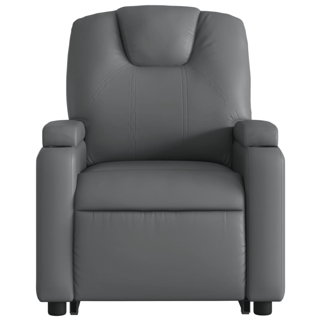 Sta-op-massagestoel elektrisch kunstleer grijs Fauteuils & Relaxfauteuils | Creëer jouw Trendy Thuis | Gratis bezorgd & Retour | Trendy.nl