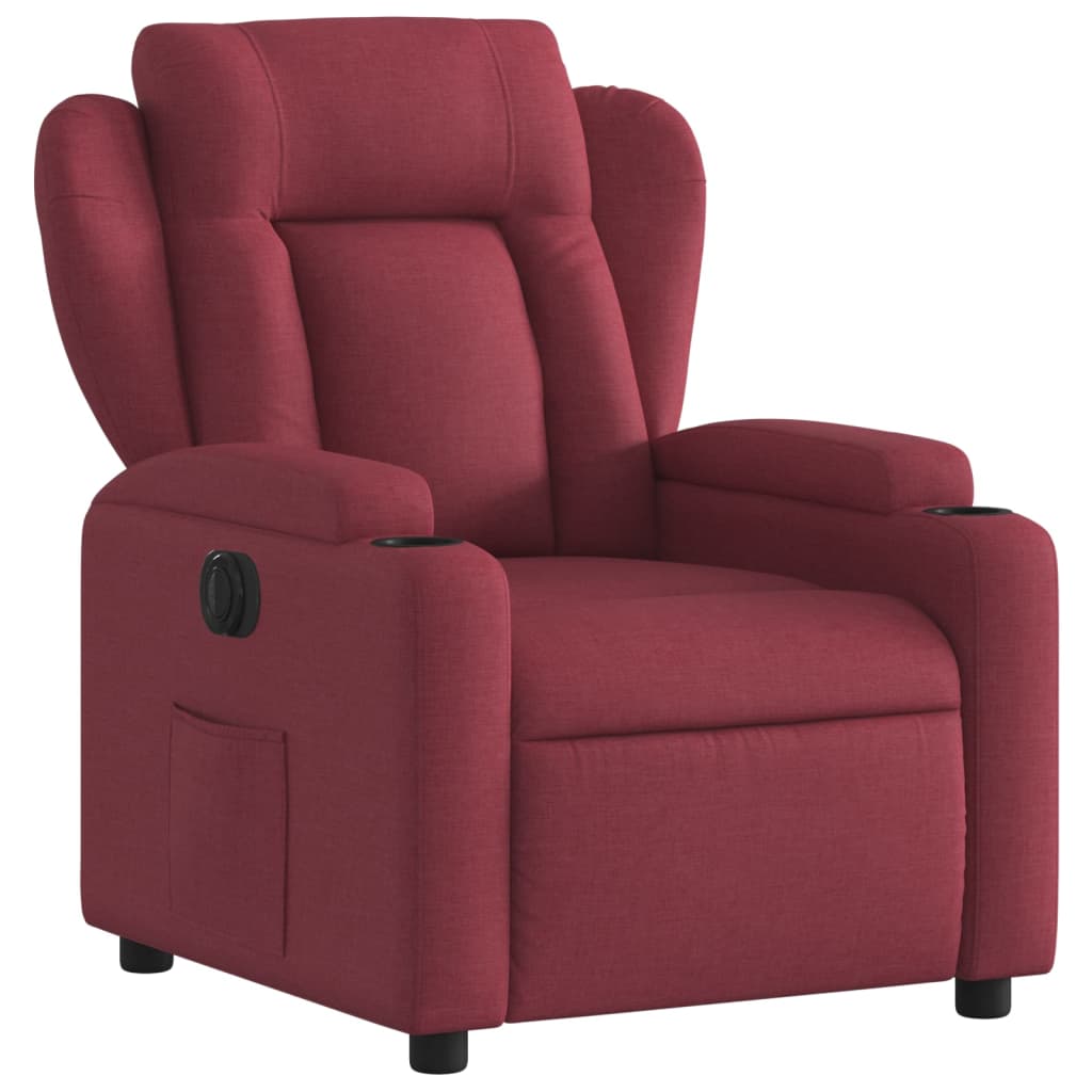 Fauteuil verstelbaar elektrisch stof wijnrood Fauteuils & Relaxfauteuils | Creëer jouw Trendy Thuis | Gratis bezorgd & Retour | Trendy.nl