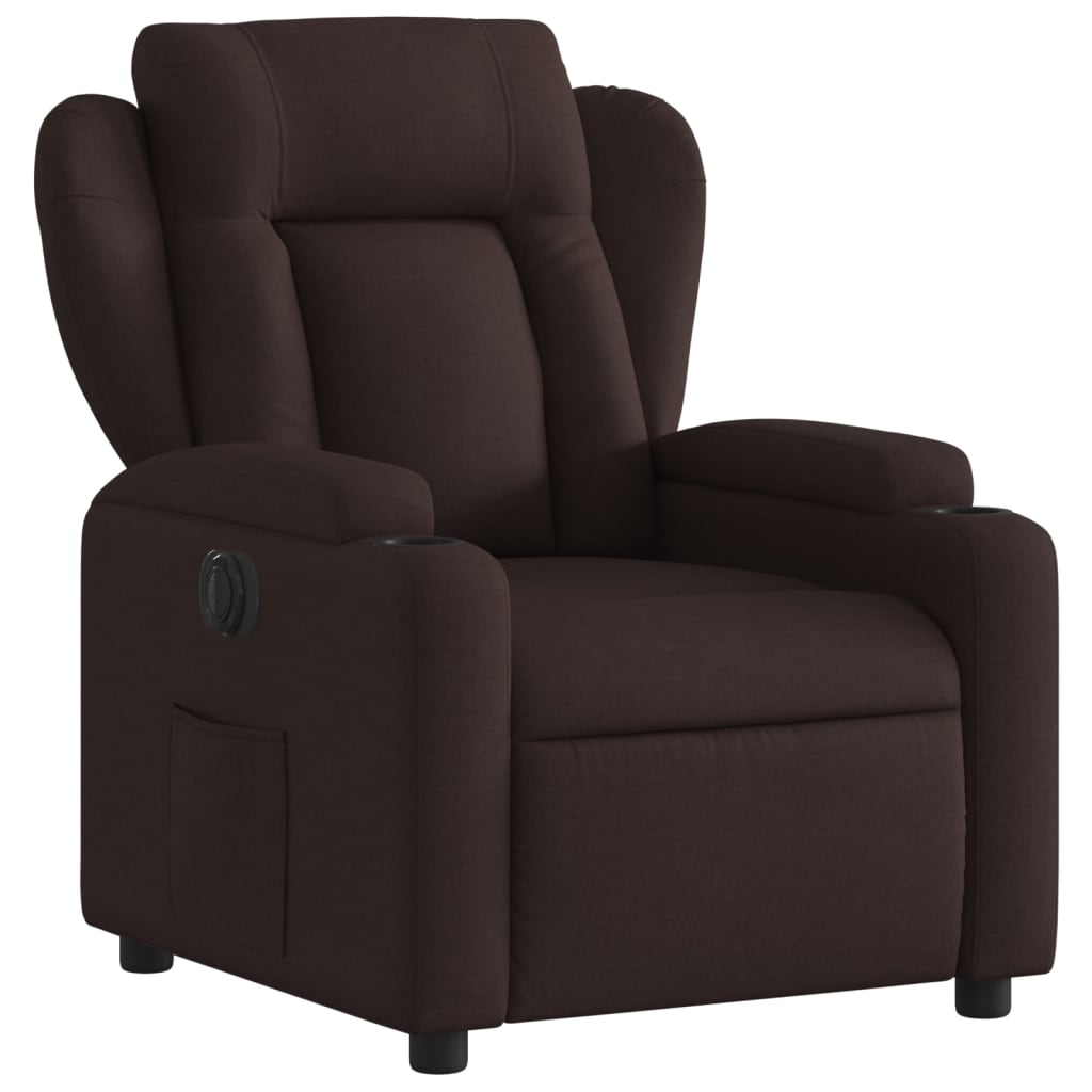 Fauteuil verstelbaar elektrisch stof donkerbruin Fauteuils & Relaxfauteuils | Creëer jouw Trendy Thuis | Gratis bezorgd & Retour | Trendy.nl