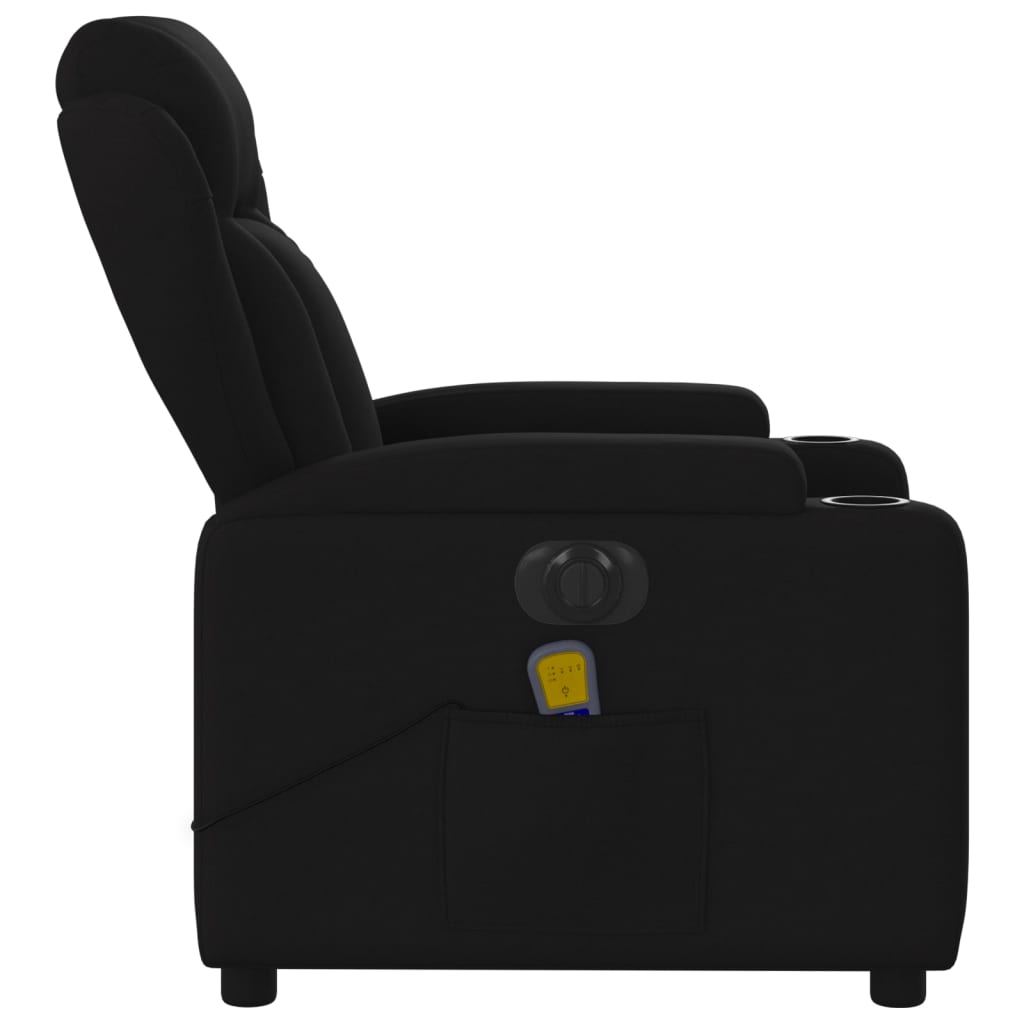 Massagestoel elektrisch verstelbaar stof zwart Fauteuils & Relaxfauteuils | Creëer jouw Trendy Thuis | Gratis bezorgd & Retour | Trendy.nl