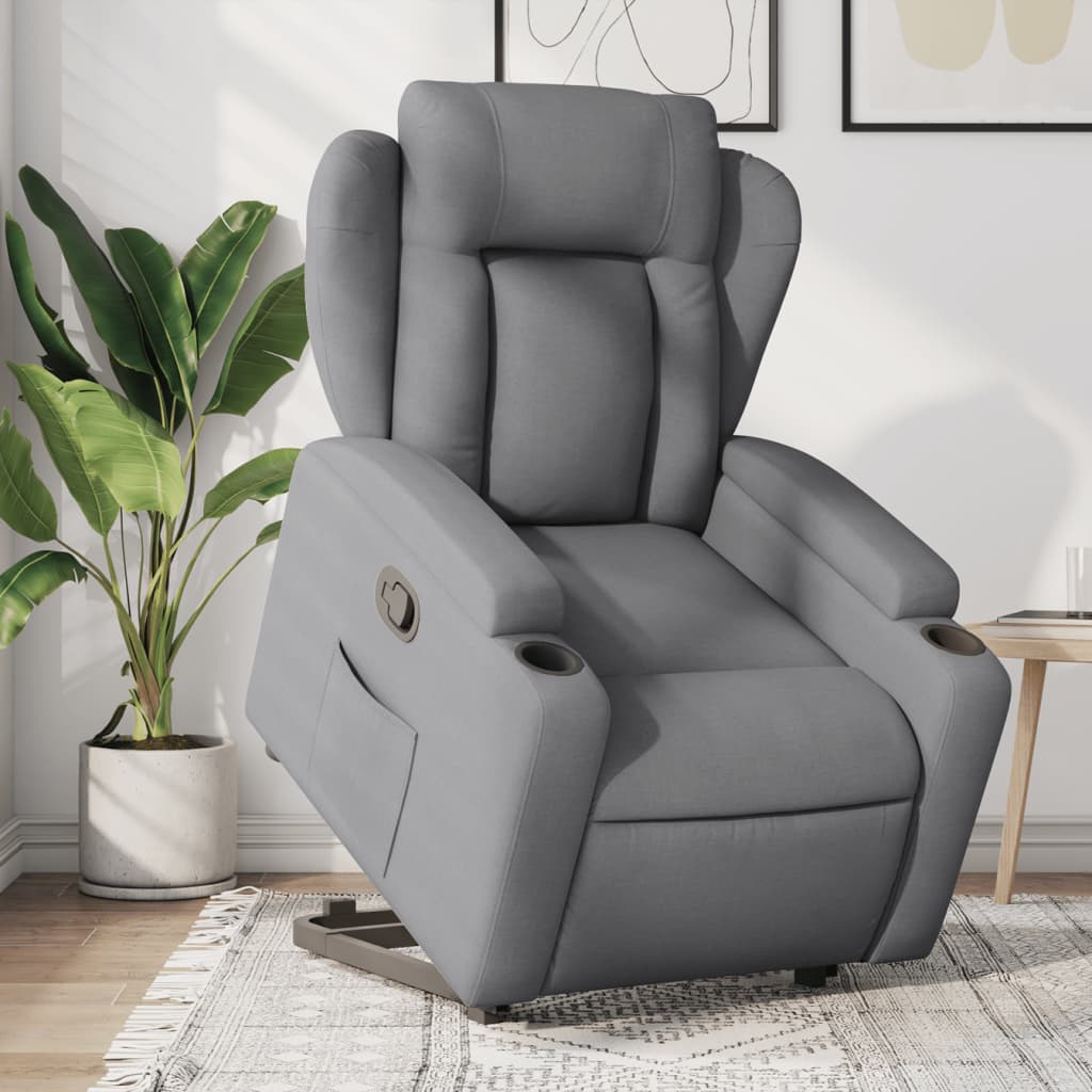 Sta-op-stoel verstelbaar stof lichtgrijs Fauteuils & Relaxfauteuils | Creëer jouw Trendy Thuis | Gratis bezorgd & Retour | Trendy.nl