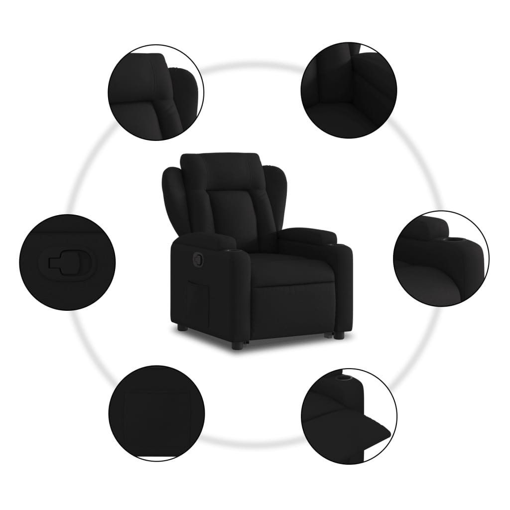 Sta-op-stoel verstelbaar stof zwart Fauteuils & Relaxfauteuils | Creëer jouw Trendy Thuis | Gratis bezorgd & Retour | Trendy.nl