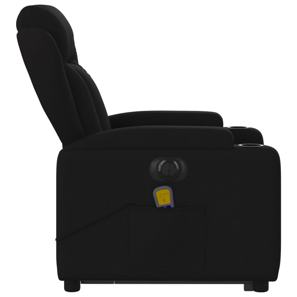 Sta-op-massagestoel elektrisch verstelbaar stof zwart Fauteuils & Relaxfauteuils | Creëer jouw Trendy Thuis | Gratis bezorgd & Retour | Trendy.nl