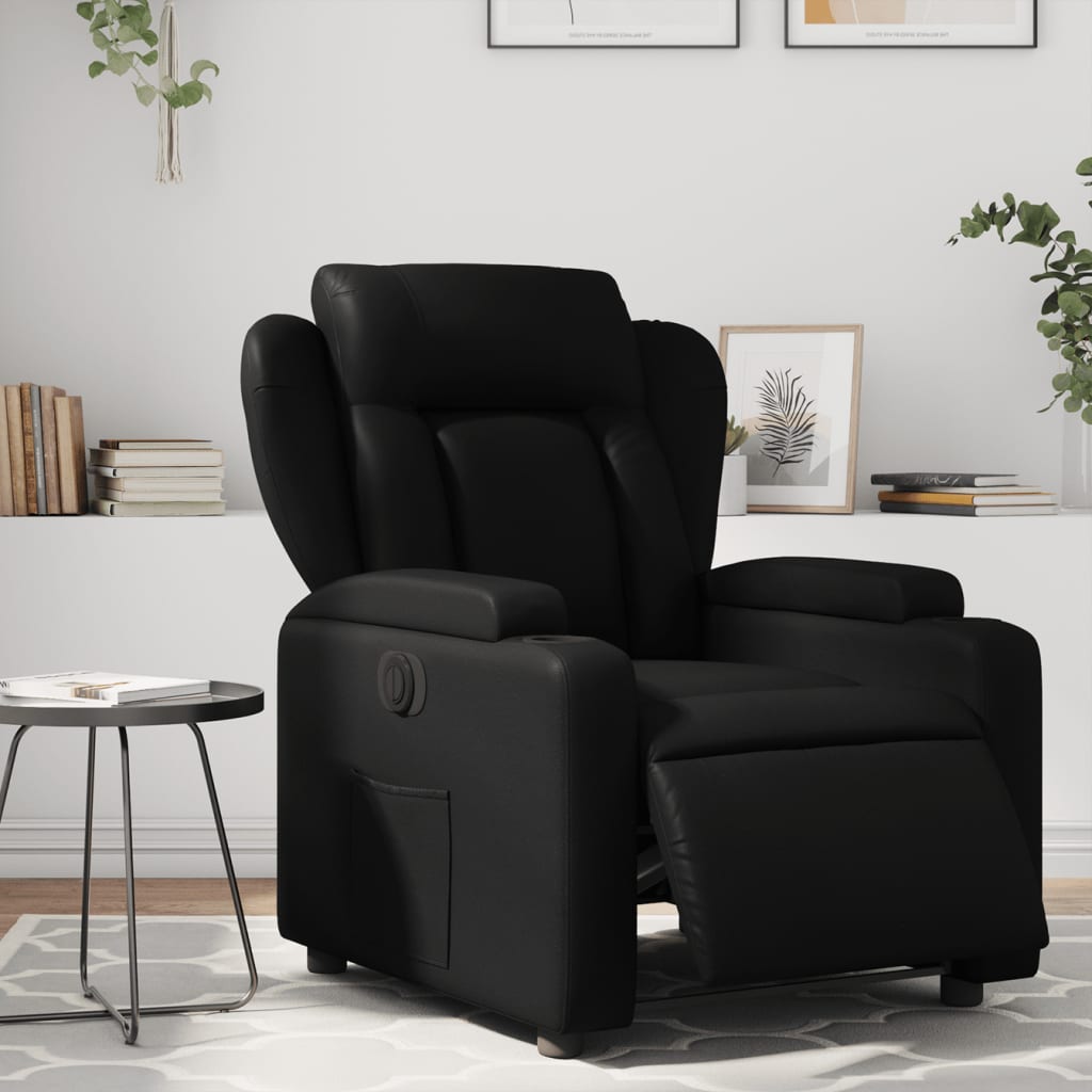 Fauteuil elektrisch verstelbaar kunstleer zwart Fauteuils & Relaxfauteuils | Creëer jouw Trendy Thuis | Gratis bezorgd & Retour | Trendy.nl