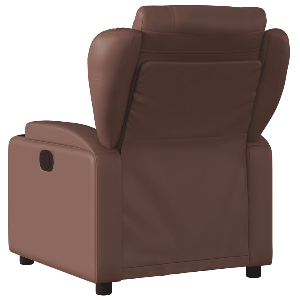 Fauteuil verstelbaar elektrisch kunstleer bruin Fauteuils & Relaxfauteuils | Creëer jouw Trendy Thuis | Gratis bezorgd & Retour | Trendy.nl