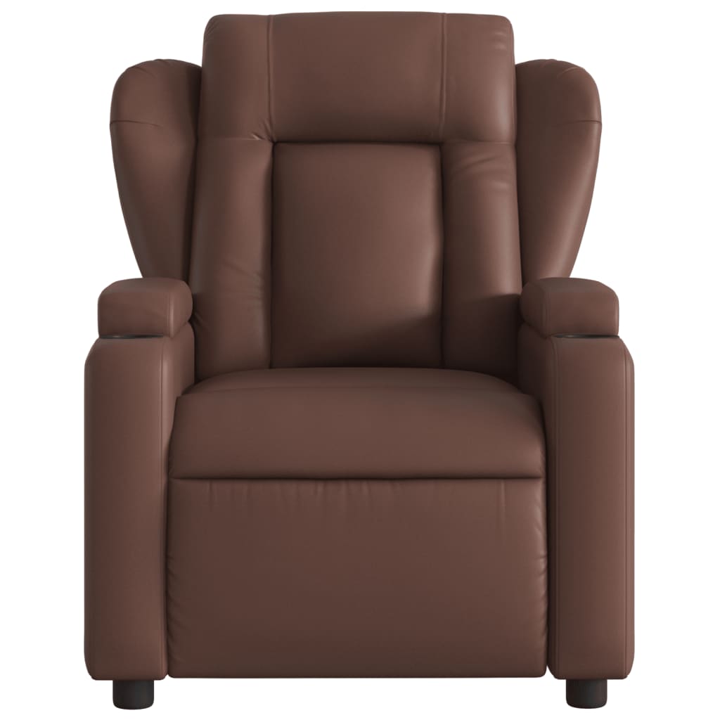 Fauteuil verstelbaar elektrisch kunstleer bruin Fauteuils & Relaxfauteuils | Creëer jouw Trendy Thuis | Gratis bezorgd & Retour | Trendy.nl