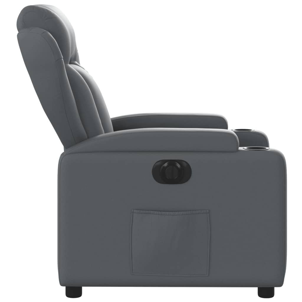 Fauteuil verstelbaar elektrisch kunstleer grijs Fauteuils & Relaxfauteuils | Creëer jouw Trendy Thuis | Gratis bezorgd & Retour | Trendy.nl