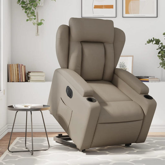 Sta-op-stoel elektrisch kunstleer cappuccinokleurig Fauteuils & Relaxfauteuils | Creëer jouw Trendy Thuis | Gratis bezorgd & Retour | Trendy.nl