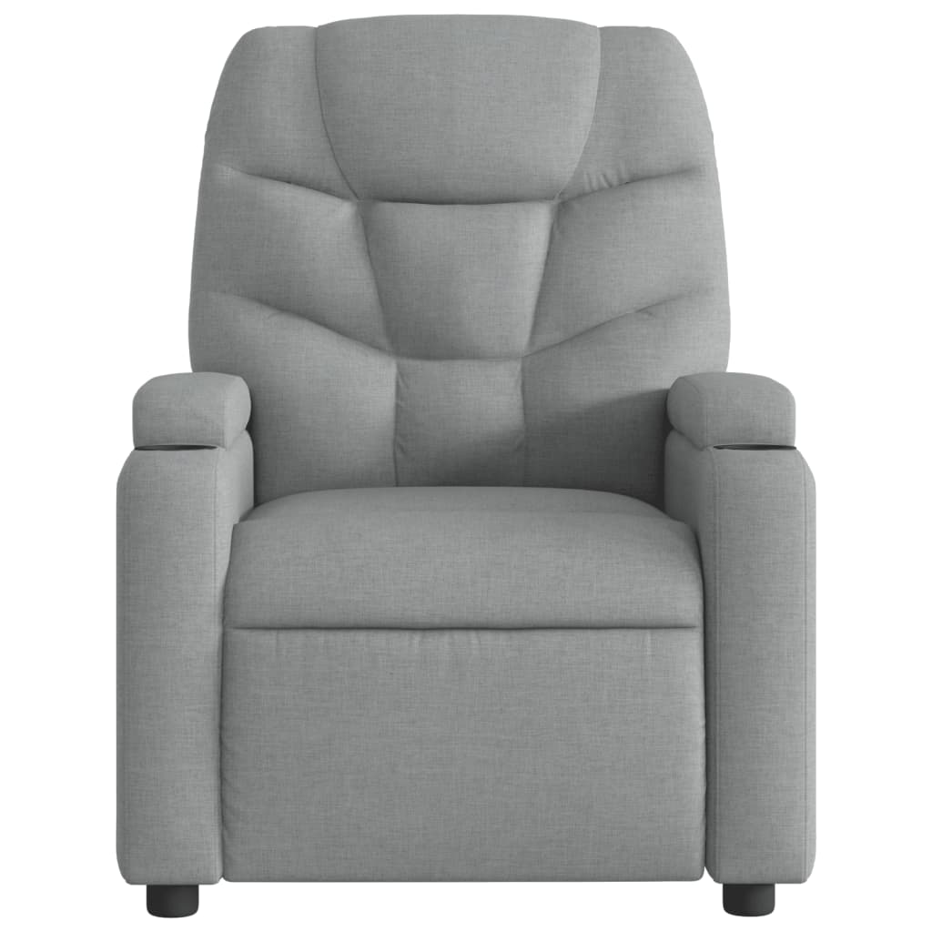 Fauteuil elektrisch verstelbaar stof lichtgrijs Fauteuils & Relaxfauteuils | Creëer jouw Trendy Thuis | Gratis bezorgd & Retour | Trendy.nl