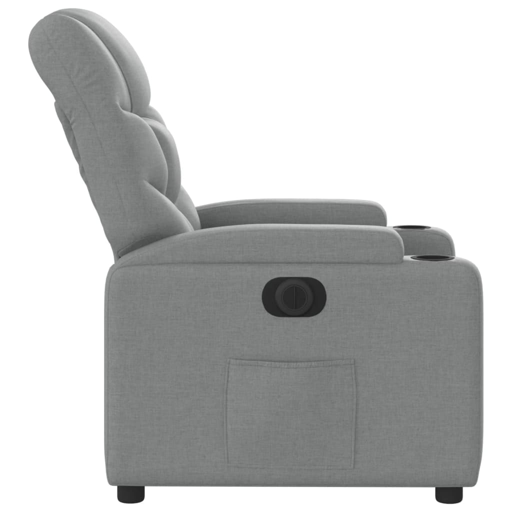 Fauteuil elektrisch verstelbaar stof lichtgrijs Fauteuils & Relaxfauteuils | Creëer jouw Trendy Thuis | Gratis bezorgd & Retour | Trendy.nl