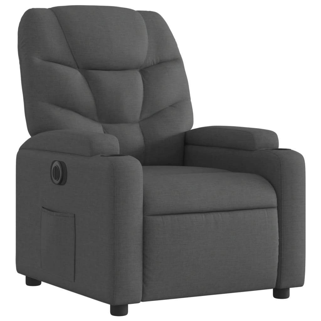 Fauteuil elektrisch verstelbaar stof donkergrijs Fauteuils & Relaxfauteuils | Creëer jouw Trendy Thuis | Gratis bezorgd & Retour | Trendy.nl