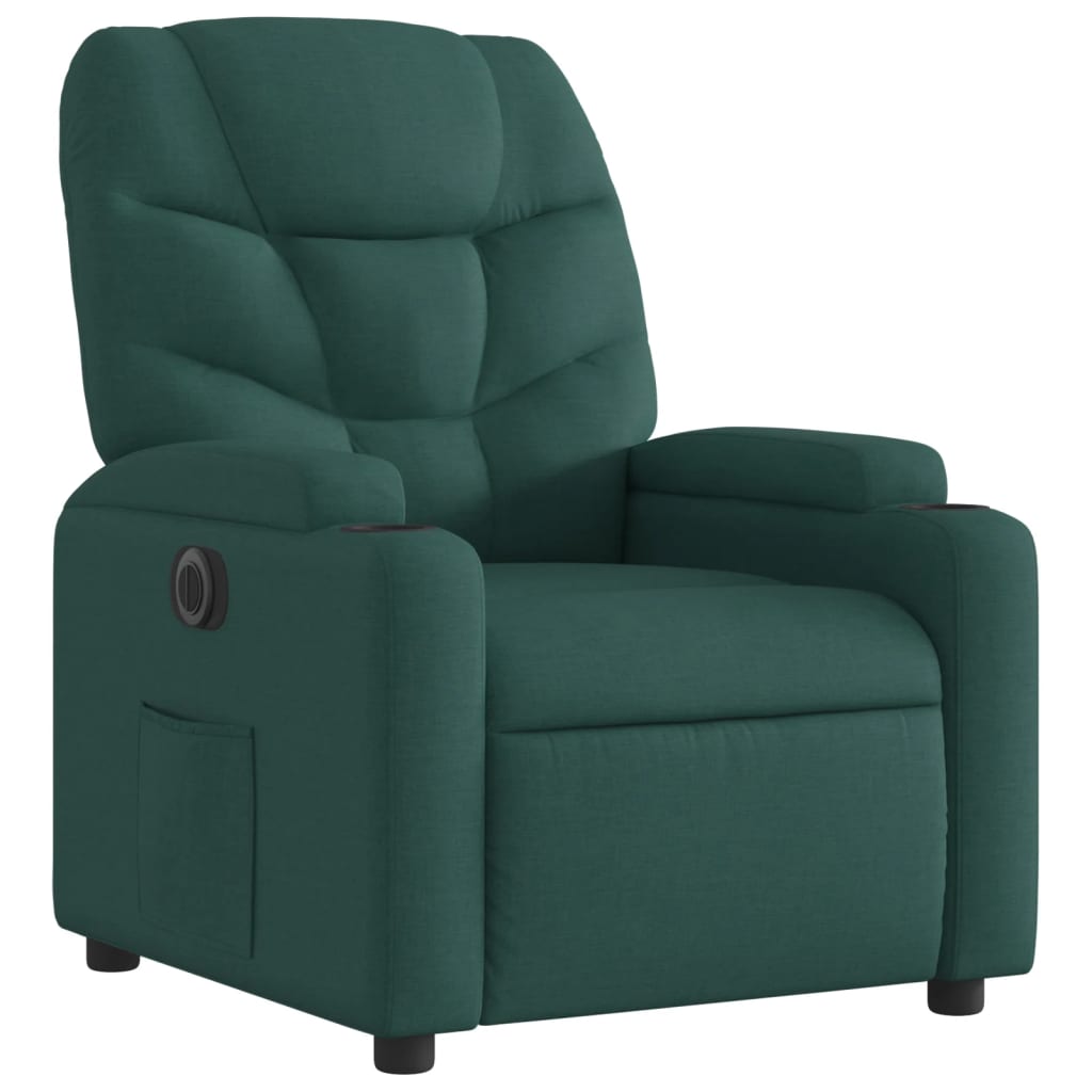 Fauteuil verstelbaar elektrisch stof donkergroen Fauteuils & Relaxfauteuils | Creëer jouw Trendy Thuis | Gratis bezorgd & Retour | Trendy.nl