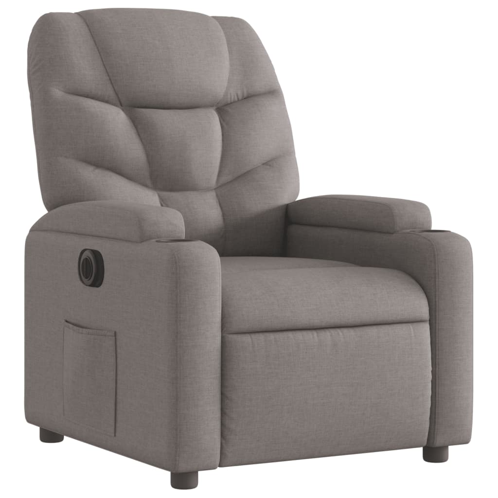 Fauteuil verstelbaar elektrisch stof taupe Fauteuils & Relaxfauteuils | Creëer jouw Trendy Thuis | Gratis bezorgd & Retour | Trendy.nl