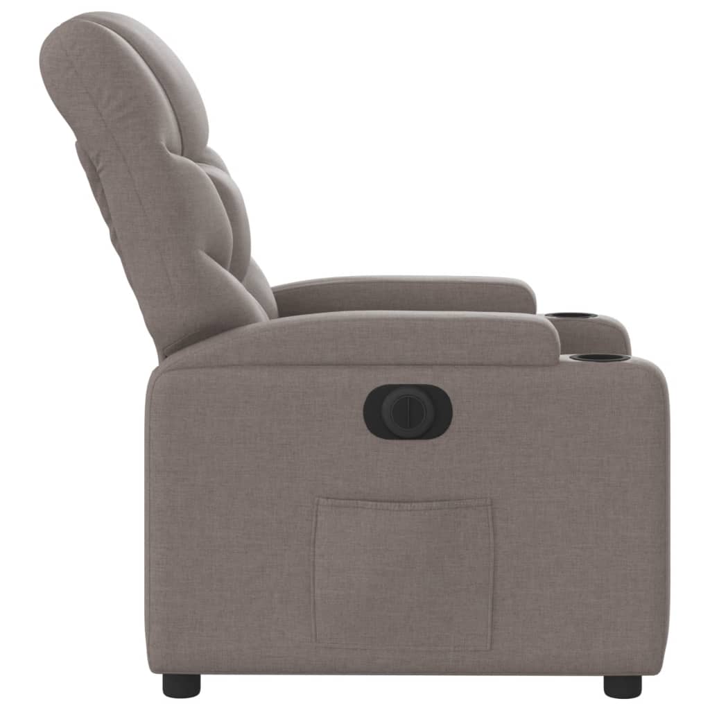 Fauteuil verstelbaar elektrisch stof taupe Fauteuils & Relaxfauteuils | Creëer jouw Trendy Thuis | Gratis bezorgd & Retour | Trendy.nl