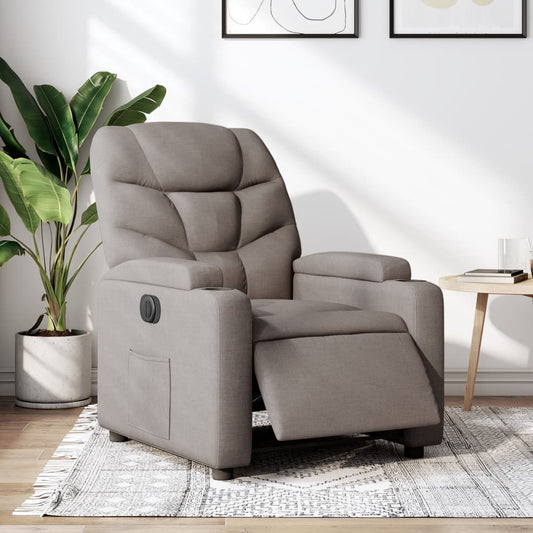 Fauteuil verstelbaar elektrisch stof taupe Fauteuils & Relaxfauteuils | Creëer jouw Trendy Thuis | Gratis bezorgd & Retour | Trendy.nl