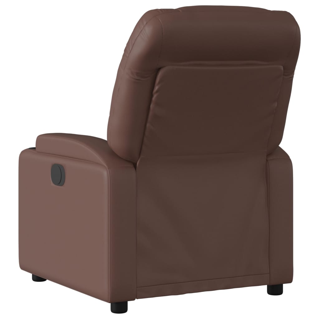 Fauteuil verstelbaar elektrisch kunstleer bruin Fauteuils & Relaxfauteuils | Creëer jouw Trendy Thuis | Gratis bezorgd & Retour | Trendy.nl