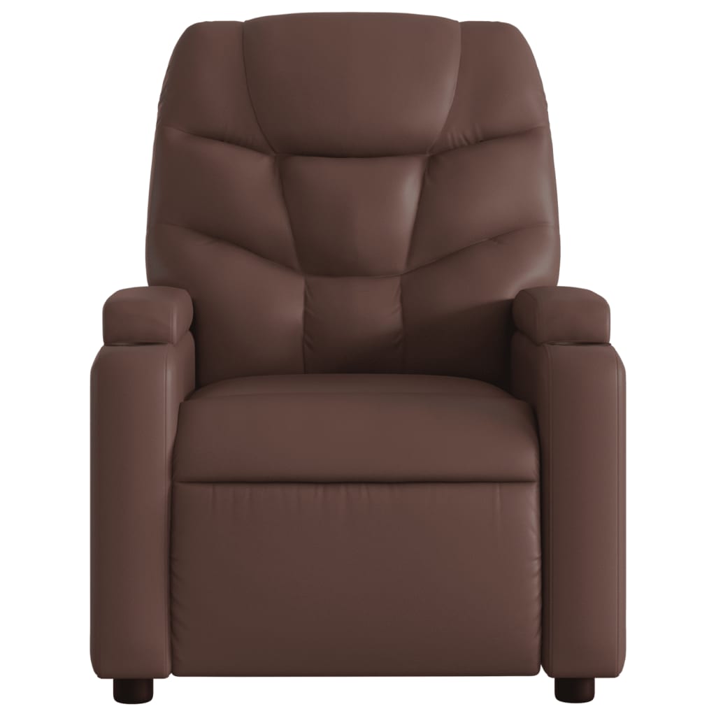 Fauteuil verstelbaar elektrisch kunstleer bruin Fauteuils & Relaxfauteuils | Creëer jouw Trendy Thuis | Gratis bezorgd & Retour | Trendy.nl