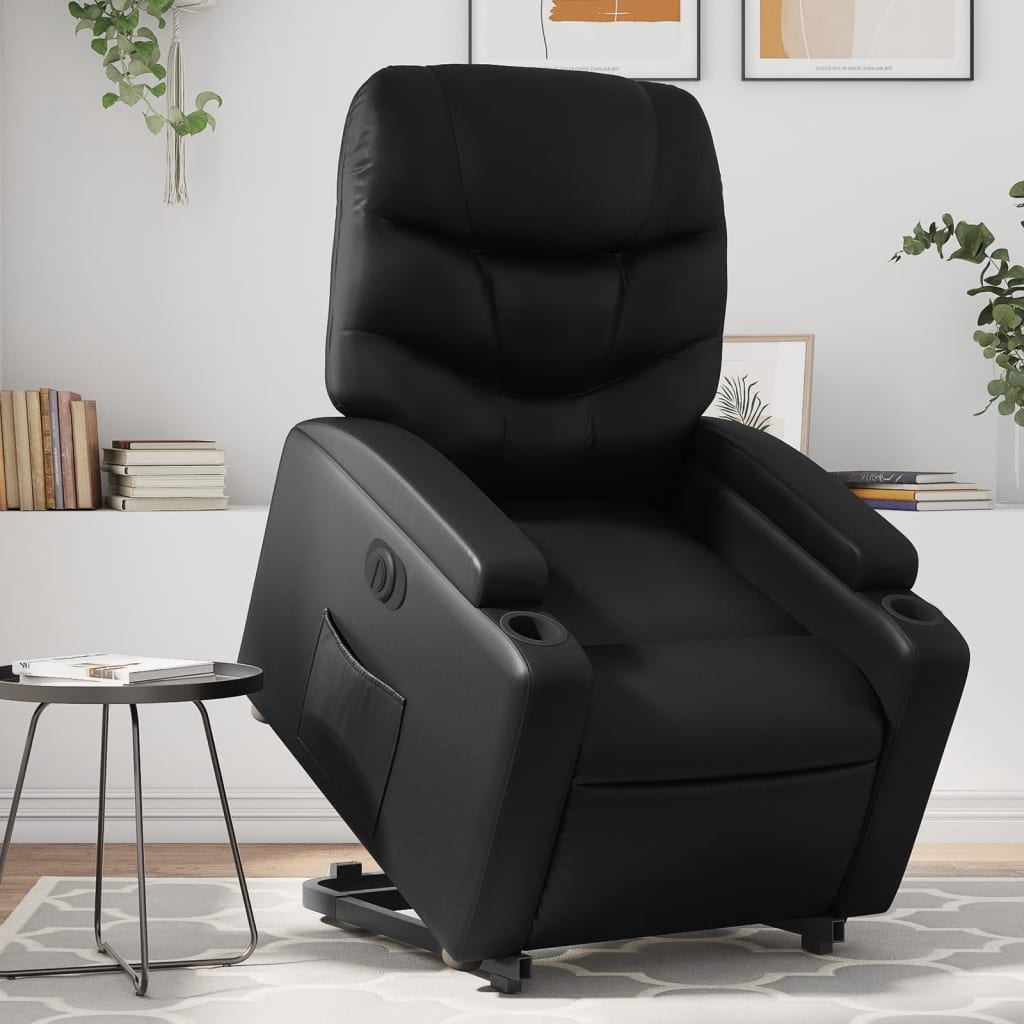 Sta-op-stoel elektrisch kunstleer zwart Fauteuils & Relaxfauteuils | Creëer jouw Trendy Thuis | Gratis bezorgd & Retour | Trendy.nl