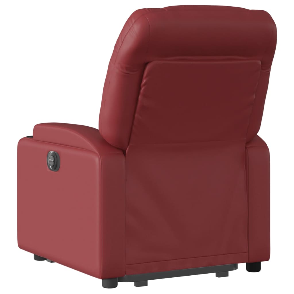 Sta-op-massagestoel elektrisch kunstleer wijnrood Fauteuils & Relaxfauteuils | Creëer jouw Trendy Thuis | Gratis bezorgd & Retour | Trendy.nl