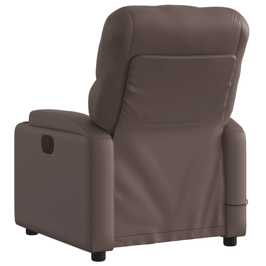 Massagestoel verstelbaar elektrisch kunstleer bruin Fauteuils & Relaxfauteuils | Creëer jouw Trendy Thuis | Gratis bezorgd & Retour | Trendy.nl