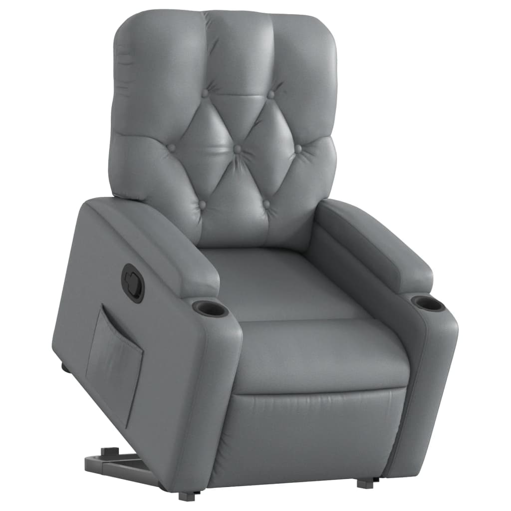 Sta-op-stoel kunstleer grijs Fauteuils & Relaxfauteuils | Creëer jouw Trendy Thuis | Gratis bezorgd & Retour | Trendy.nl