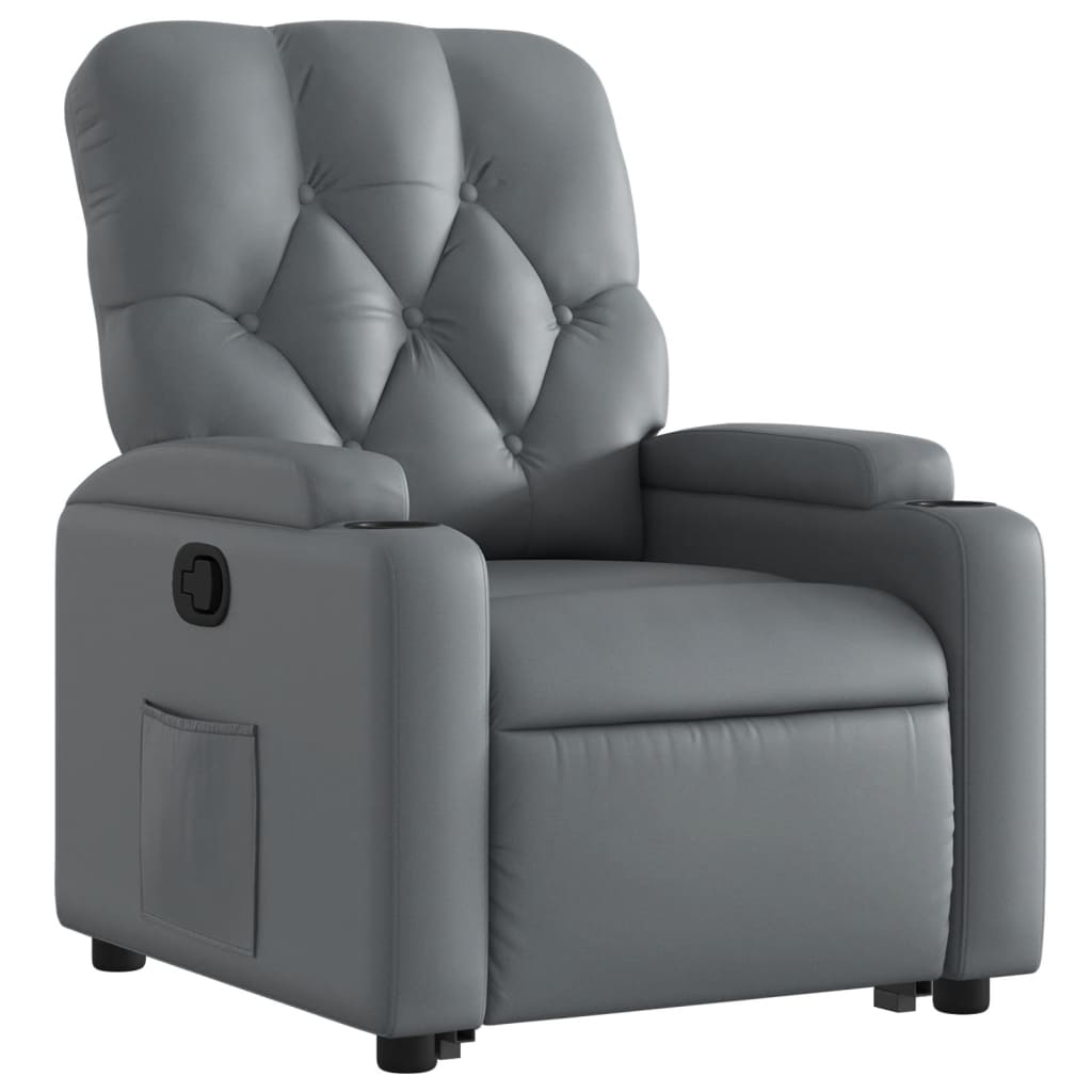 Sta-op-stoel kunstleer grijs Fauteuils & Relaxfauteuils | Creëer jouw Trendy Thuis | Gratis bezorgd & Retour | Trendy.nl