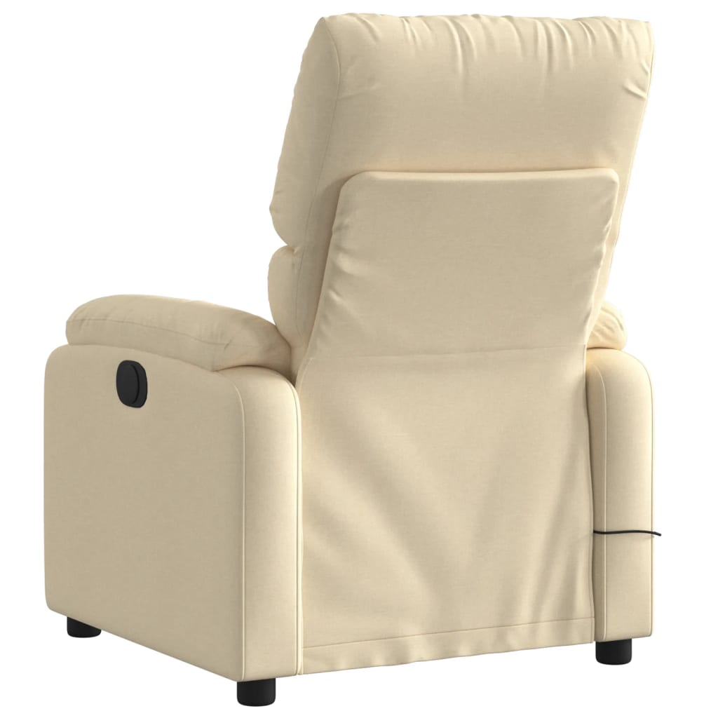 Massagestoel elektrisch verstelbaar stof crèmekleurig Fauteuils & Relaxfauteuils | Creëer jouw Trendy Thuis | Gratis bezorgd & Retour | Trendy.nl