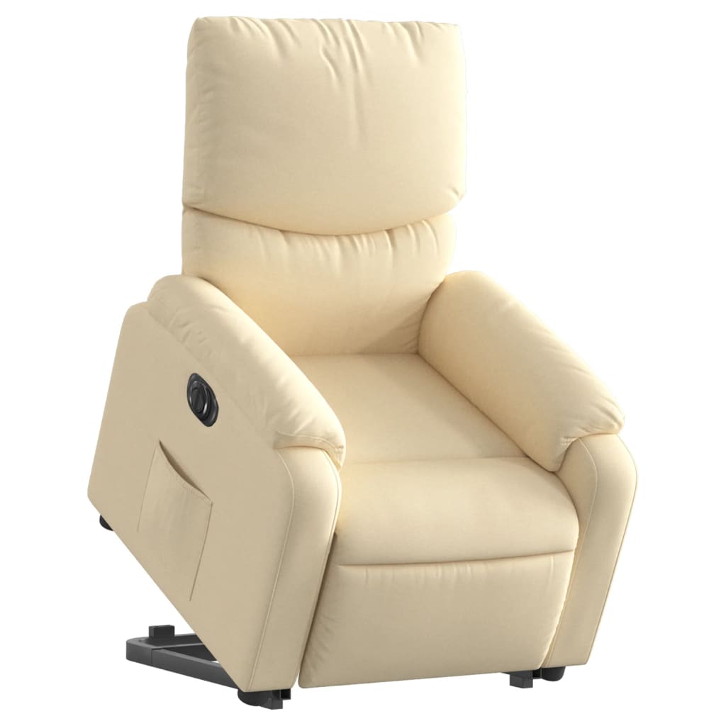 Sta-op-stoel elektrisch verstelbaar stof crèmekleurig Fauteuils & Relaxfauteuils | Creëer jouw Trendy Thuis | Gratis bezorgd & Retour | Trendy.nl