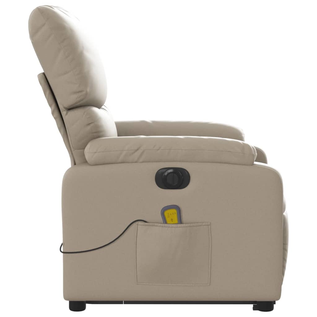 Sta-op-massagestoel elektrisch kunstleer cappuccinokleurig Fauteuils & Relaxfauteuils | Creëer jouw Trendy Thuis | Gratis bezorgd & Retour | Trendy.nl