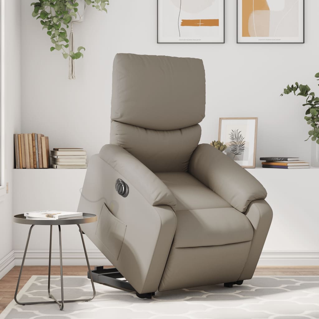 Sta-op-massagestoel elektrisch kunstleer cappuccinokleurig Fauteuils & Relaxfauteuils | Creëer jouw Trendy Thuis | Gratis bezorgd & Retour | Trendy.nl