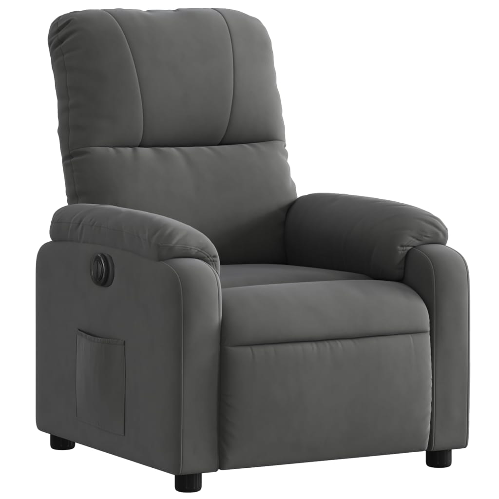 Fauteuil verstelbaar elektrisch microvezelstof donkergrijs Fauteuils & Relaxfauteuils | Creëer jouw Trendy Thuis | Gratis bezorgd & Retour | Trendy.nl